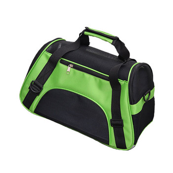 Чанти за носене на домашни любимци Транспортна чанта Безопасни ципове Преносима клетка за пътуване на открито Дишаща сгъваема чанта за куче Котка Чанта за рамо