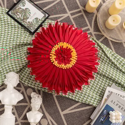 Modni moderni stil Ružičasto bijeli jastuci za bacanje 45*45 cm baršunasti šavovi 3D jastučić s krizantemama Jastuk oko struka Plava jastučnica