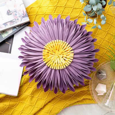 Modni moderni stil Ružičasto bijeli jastuci za bacanje 45*45 cm baršunasti šavovi 3D jastučić s krizantemama Jastuk oko struka Plava jastučnica