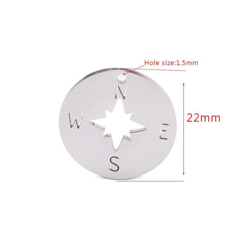 5 бр./лот компас с висулка от неръждаема стомана с покритие от розово злато с кука за Направи си сам колие Находки Занаяти Изработка на бижута
