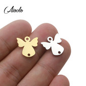 5 vnt./stal. Nerūdijančio plieno dengtas auksu angelas jungtys „pasidaryk pats“ apyrankės, apyrankės, žavesys, rankdarbiai papuošalai, amatų kūrimo radiniai