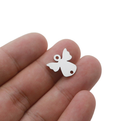 5 vnt./stal. Nerūdijančio plieno dengtas auksu angelas jungtys „pasidaryk pats“ apyrankės, apyrankės, žavesys, rankdarbiai papuošalai, amatų kūrimo radiniai