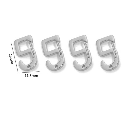 4 vnt nerūdijančio plieno prašmatni raidė 0-9 skaitmeninė sagtis spyruokliniai omarai užsegimai kabliukai jungtys karoliai "pasidaryk pats" papuošalų gamybos reikmenys