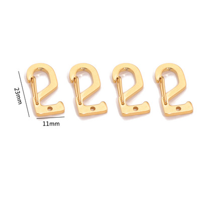 4 vnt nerūdijančio plieno prašmatni raidė 0-9 skaitmeninė sagtis spyruokliniai omarai užsegimai kabliukai jungtys karoliai "pasidaryk pats" papuošalų gamybos reikmenys