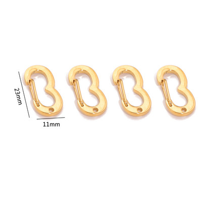 4 vnt nerūdijančio plieno prašmatni raidė 0-9 skaitmeninė sagtis spyruokliniai omarai užsegimai kabliukai jungtys karoliai "pasidaryk pats" papuošalų gamybos reikmenys