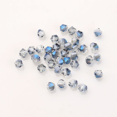 2 3 4 6 8 mm stiklo krištoliniai bikoniniai karoliukai, juodi laisvi tarpikliai, briaunoti karoliukai, skirti moteriškam „pasidaryk pats“ papuošalų siuvinėjimo priedai