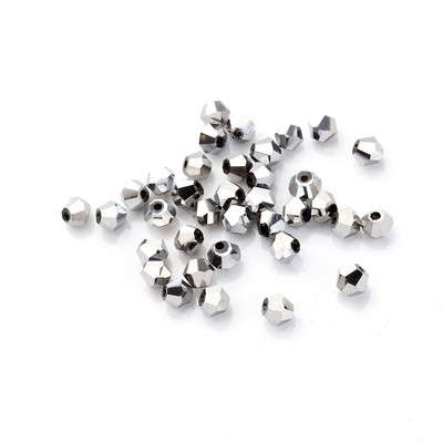 2 3 4 6 8 mm stiklo krištoliniai bikoniniai karoliukai, juodi laisvi tarpikliai, briaunoti karoliukai, skirti moteriškam „pasidaryk pats“ papuošalų siuvinėjimo priedai