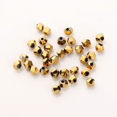 2 3 4 6 8 mm stiklo krištoliniai bikoniniai karoliukai, juodi laisvi tarpikliai, briaunoti karoliukai, skirti moteriškam „pasidaryk pats“ papuošalų siuvinėjimo priedai