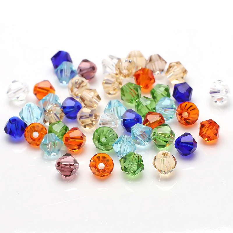 2 3 4 6 8 mm stiklo krištoliniai bikoniniai karoliukai, juodi laisvi tarpikliai, briaunoti karoliukai, skirti moteriškam „pasidaryk pats“ papuošalų siuvinėjimo priedai