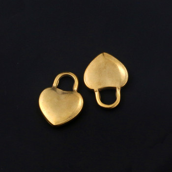 5 τμχ Ανοξείδωτο ατσάλι Love Plated χρυσό μπλοκ Κλειδαριά Κρεμαστό αιωρούμενο γούρι Αξεσουάρ Diy κολιέ βραχιόλι Σκουλαρίκια κοσμήματα Κατασκευή