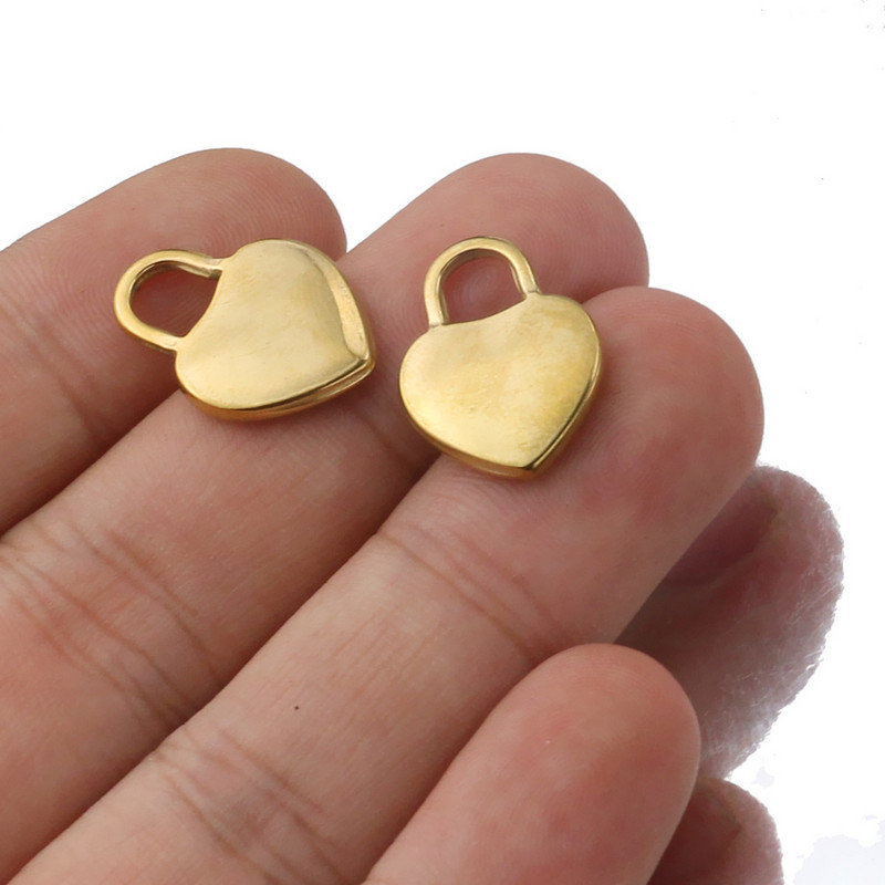 5 vnt., nerūdijančio plieno, padengto auksu, užraktas, pakabukas, plaukiojantis žavesys, priedai, kaklo papuošalai, apyrankės, papuošalai, auskarų kūrimas