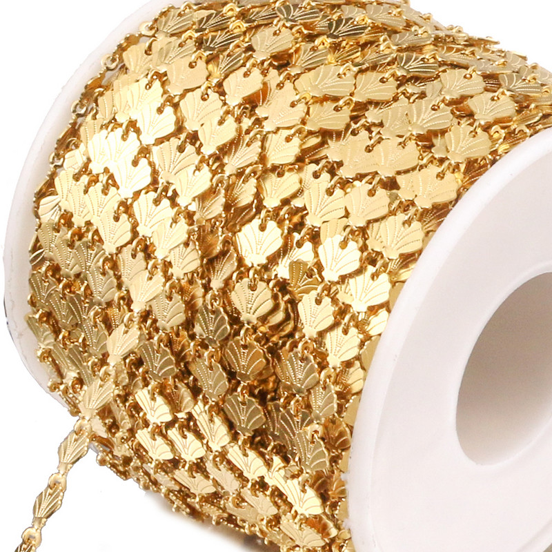 1 metro pločio 6 mm nerūdijančio plieno kabelių grandinės masinės jūrų kameros "Shell" auksinės grandinėlės kulkšnies karoliai "pasidaryk pats" papuošalų gamybos reikmenys