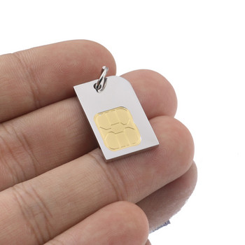 Κάρτα τηλεφώνου από ανοξείδωτο ατσάλι Charms Creative μενταγιόν για κοσμήματα κατασκευής υψηλής ποιότητας σκουλαρίκι βραχιόλι DIY κολιέ αξεσουάρ