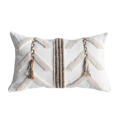 Europietiško stiliaus keturių kampų nėrinių kutų pagalvėlė biuro juosmens pagalvė, medvilninė sijoninė sofa pagalvės užvalkalas kėdės padėklas