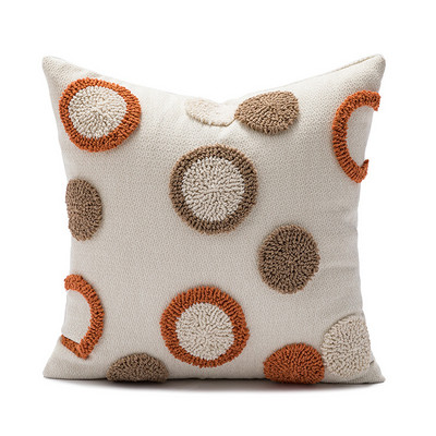 Geometrikus hímzett párnahuzat pamut bojtos rojtos párnahuzat 45*45/30*50cm dekoratív otthoni párnahuzat kanapéhoz