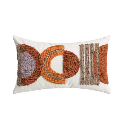 Geometrikus hímzett párnahuzat pamut bojtos rojtos párnahuzat 45*45/30*50cm dekoratív otthoni párnahuzat kanapéhoz