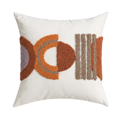 Geometrikus hímzett párnahuzat pamut bojtos rojtos párnahuzat 45*45/30*50cm dekoratív otthoni párnahuzat kanapéhoz