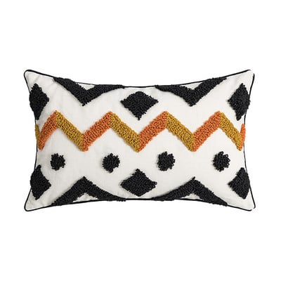 Geometrikus hímzett párnahuzat pamut bojtos rojtos párnahuzat 45*45/30*50cm dekoratív otthoni párnahuzat kanapéhoz