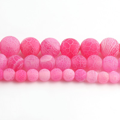 Natūralūs spalvingi šalčio įtrūkę agatai akmuo Matinis svajonių ugnies drakonas, oniksas, laisvas tarpinis karoliukas papuošalams. Apyrankė „pasidaryk pats“