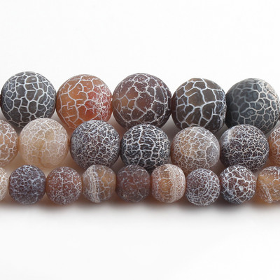 Natūralūs spalvingi šalčio įtrūkę agatai akmuo Matinis svajonių ugnies drakonas, oniksas, laisvas tarpinis karoliukas papuošalams. Apyrankė „pasidaryk pats“