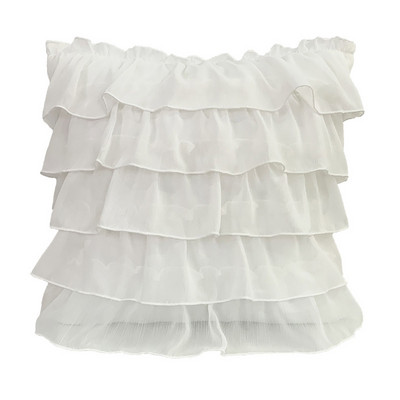 Prabangus šifono pyrago sijono pagalvės užvalkalas madingi saldainiai, solidūs nauji lotoso lapų sofos užtrauktukai pagalvėlės dekoratyvinis užvalkalas svetainei