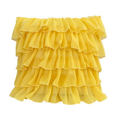 Prabangus šifono pyrago sijono pagalvės užvalkalas madingi saldainiai, solidūs nauji lotoso lapų sofos užtrauktukai pagalvėlės dekoratyvinis užvalkalas svetainei