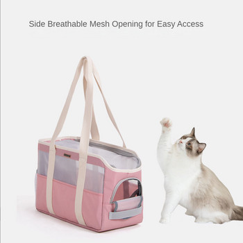 Σακίδιο πλάτης γάτας Nylon αναπνεύσιμη τσάντα γάτας Ελαφρύ φερμουάρ Μεταφορέας κατοικίδιων ζώων Εξωτερική τσάντα πλάτης σκύλου Τσάντα για κατοικίδια προμήθειες γάτας