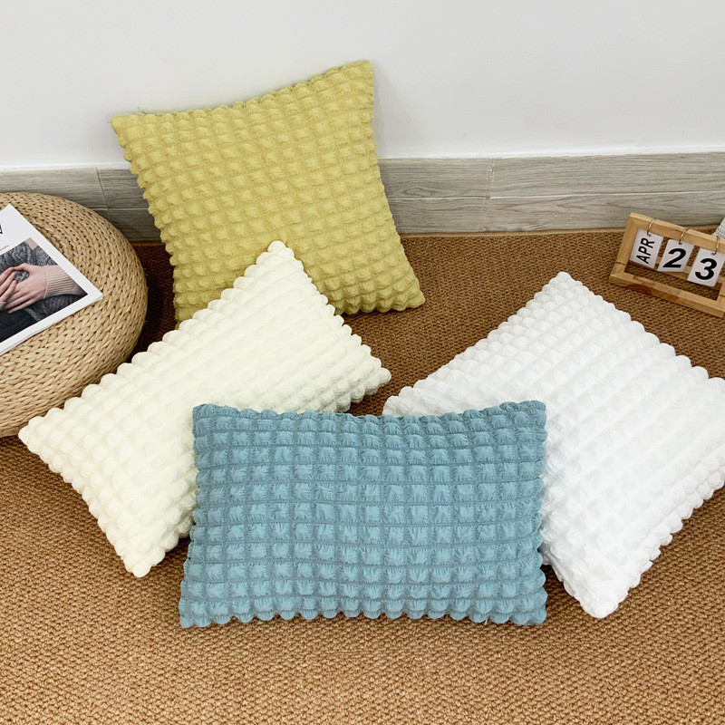 Krémes Puff párnahuzat Dekoráció Egyszerű párnahuzat 45x45/30x50cm Fresh Lake Blue Otthoni kanapé párnahuzatok Soft Pillowslip