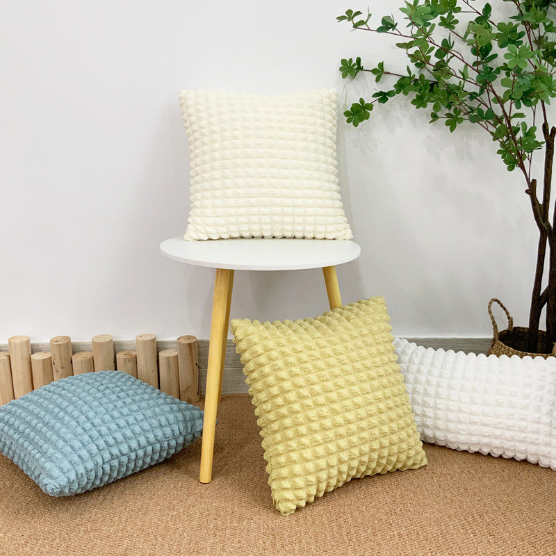 Krémes Puff párnahuzat Dekoráció Egyszerű párnahuzat 45x45/30x50cm Fresh Lake Blue Otthoni kanapé párnahuzatok Soft Pillowslip