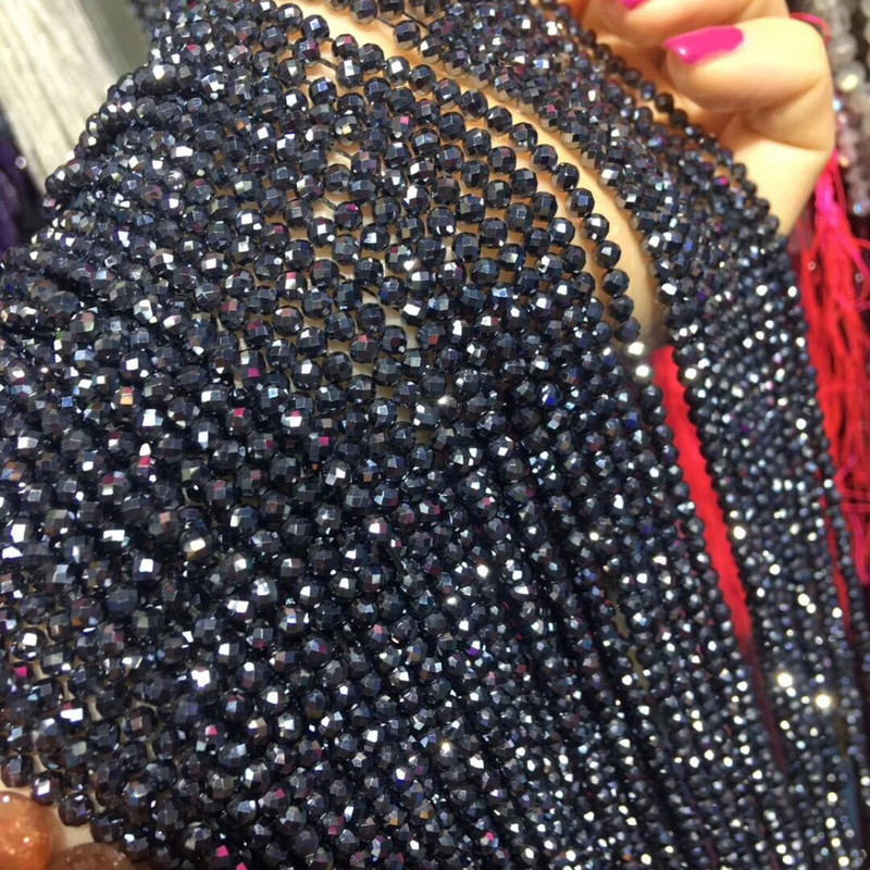 Mărgele mici Mărgele din piatră naturală Terahertz 2mm 3mm 4mm Secțiunea margele libere pentru realizarea de bijuterii Colier Brățări DIY