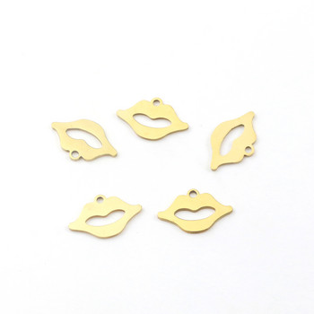 Aiovlo 10 τμχ/παρτίδα ανοξείδωτο ατσάλι Cute Lips Charms Κρεμαστό DIY Σκουλαρίκι Κολιέ Γούρι Κοσμήματα Making Findings Αξεσουάρ Προμήθειες
