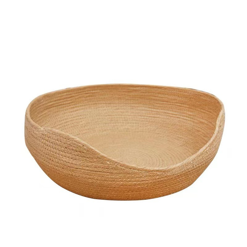 Αποσπώμενο στρογγυλό μαξιλάρι ιαπωνικού στιλ + μακρύ μαξιλάρι + υφασμένη δροσερή φωλιά γάτας 3 ΤΕΜ/ΣΕΤ Ξυστό κρεβατιού γενικής χρήσης σκύλου Four Seasons