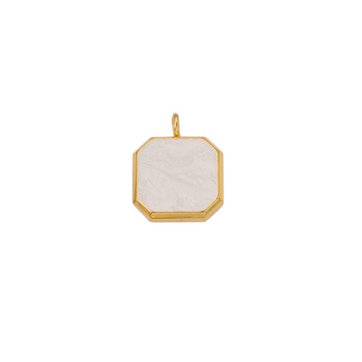 5 бр. Камък от емайл от неръждаема стомана Цветни талисмани Висулки с покритие от  злато Квадратни талисмани за висящи Направи си сам изработка на колие за обеци