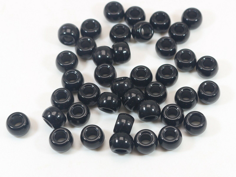 200 de margele acrilice de ponei 9X6mm diferite culori pentru copii Craft brățară Kandi