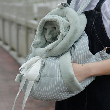 Τσάντα μεταφοράς κατοικίδιων κατοικίδιων ζώων Τσάντα μεταφοράς κατοικίδιων κατοικίδιων κατοικίδιων με τεχνητή γούνα κουνελιού τσέπες