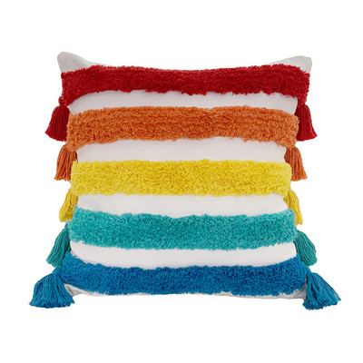 Rainbow Boho színű kanapé párnahuzat 45x45 tufting párnahuzat dekoratív párna kanapéhoz Boho Home Decor párnahuzat