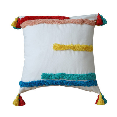 Rainbow Boho színű kanapé párnahuzat 45x45 tufting párnahuzat dekoratív párna kanapéhoz Boho Home Decor párnahuzat