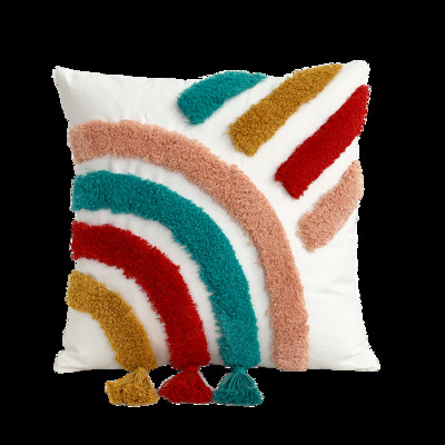 Rainbow Boho színű kanapé párnahuzat 45x45 tufting párnahuzat dekoratív párna kanapéhoz Boho Home Decor párnahuzat