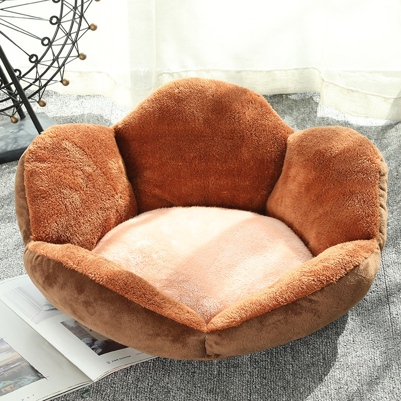 Luxus vastagított kisállatágy Kennel Cat Nest Plus Velvet Winter Warm Four Seasons Universal Pet Nest Barna Rózsaszín Zöld