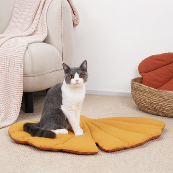 Leaf Shape Soft Child Cat Dog Bed Mat Crate Pad Throw Машинно пране матрак за големи средни малки кучета и котки Kennel Deco