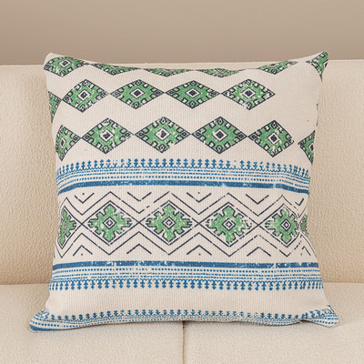 Boho etninė rankinė kuokštinė pagalvės užvalkalas siuvinėjimas pagalvėlės užvalkalas Rudas pagalvės užvalkalas su kutais 45x45cm namų dekoravimas