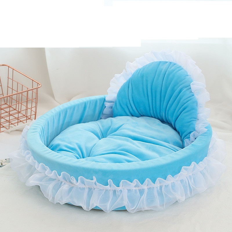 Lila Téli meleg macska kutyaház Teddy Bichon csipke Princess House Four Seasons Általános kisállat termékek Kutyaágy Kanapé Cama Kisállatágyak
