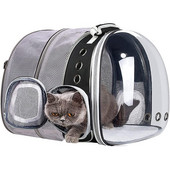 Išplečiamas permatomas kačių kuprinės nešiklis, didelės talpos nešiojamasis naminių gyvūnėlių nešiklis, skirtas mažiems šunims.