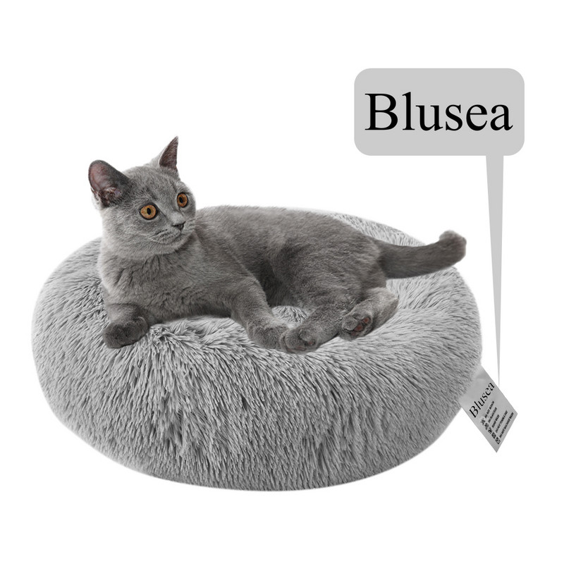 Blusea Soft plüss kerek kisállatágy macska puha ágy macskaágy kistestű kutyáknak