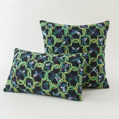 Houndstooth narancssárga jacquard párnahuzat zöld geometrikus lakberendezési párnahuzat 30x50/50x50cm nappali luxus kanapé párnahuzat