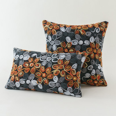 Houndstooth narancssárga jacquard párnahuzat zöld geometrikus lakberendezési párnahuzat 30x50/50x50cm nappali luxus kanapé párnahuzat