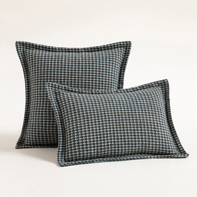 Houndstooth narancssárga jacquard párnahuzat zöld geometrikus lakberendezési párnahuzat 30x50/50x50cm nappali luxus kanapé párnahuzat