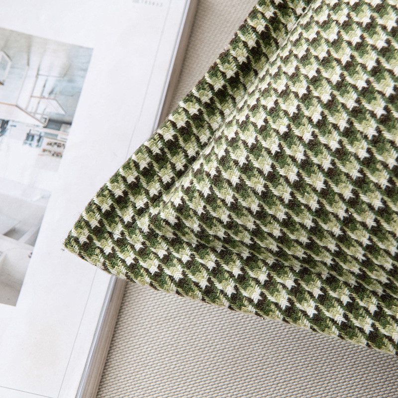 Houndstooth narancssárga jacquard párnahuzat zöld geometrikus lakberendezési párnahuzat 30x50/50x50cm nappali luxus kanapé párnahuzat