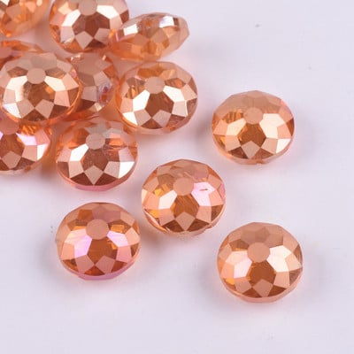 10 бр. 14 mm 18 mm Rondelle фасетирани матови кристални стъклени свободни мъниста за изработка на бижута Направи си сам занаяти