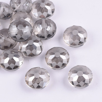 10 бр. 14 mm 18 mm Rondelle фасетирани матови кристални стъклени свободни мъниста за изработка на бижута Направи си сам занаяти
